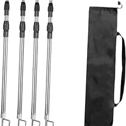 CALANDIS™ 4X Tarp Poles Portable Telescoping for Backpacking Tarpaulin 2.5M | Tent & Canopy Accessories | Tents & Canopies | & Hiking | Outdoor Sports-image-34