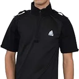 bonjour Men’s Polo Half Sleeve Tactical T-Shirt – Black-picture-37