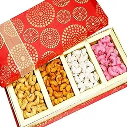 Ghasitaram Gifts Satin 4 Part Assorted Cashews Box|Dry Fruit Combo Pack Offer|Dry Fruit Gift Pack|Dry Fruit Box|Diwali Dry Fruit Gift Box|Mix Nut|-picture-27