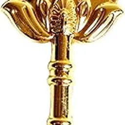 Car Dashboard Vel Idol Metal Lord Muruga’s Vel Golden Statue Showpiece for Pooja Room Home Decor, 10 cm-image-89