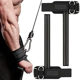 MANUEKLEAR Non-Slip Wrist Straps for Weightlifting Deadlifting, Gym Lifting Straps with D Rings for Cable Machine Workout, 10mm Neoprene Padded Weight lifting Wrist Wraps for Men Women (Black)-picture-14