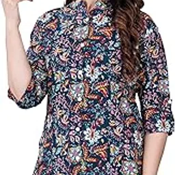 gudwear Printed Button Down Style Shirt/Top for Women image 1