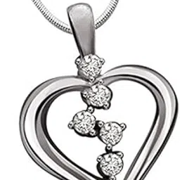 suratdiamond Surat Diamonds .925 Sterling Silver and Diamond Pendant-picture-22