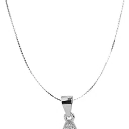 paavni 925 Sterling Silver A Letter Alphabet Pendant(without chain) with AAA Grade Cubic Zirconia stones for anyone. Whether it's for men, women, boys, or girls, Unisex locket-picture-47