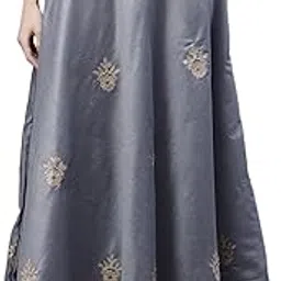 jabama Rajasthani Jaipuri Traditional Ethnic Women Flared Long Chanderi Silk Maxi Skirt with Dori-picture-55