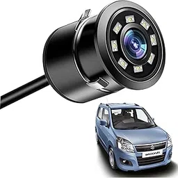 Car Rear Backup Camera, Rear View LED Night Vision Camera Waterproof 170 Degree Wide Angle, Black, Reverse Camera Parking Guide for Maruti Suzuki WagonR (1 LED Camera)-image-24
