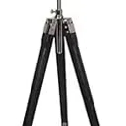 R K Antique Hub Modern Tripod Floor Lamp with Navy Blue Shade, Black Wood Stand, Adjustable Height-picture-30