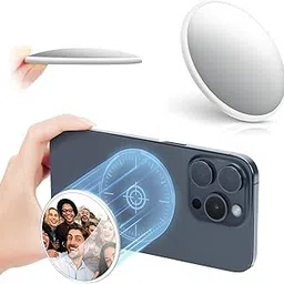 4Pcs Magnetic Selfie Mirror for Phone, Back Camera Mirror with Adhesive & Cleaning Cloth, Aesthetic Hand Mirror for Vlogging, Makeup & Travel, Universal Phone Clip-picture-48