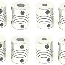INVENTO 8Pcs 5x8mm Motor Jaw Shaft Coupler Aluminum 5mm 8mm Flexible Coupling for 3D Printer Z Axis For RepRap-picture-22