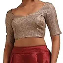 soch Women's Tussar Floral Sleeveless Regular Fit Blouse-picture-35