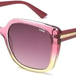 idee 100% UV protected sunglasses for Women with Shiny Crystal Pink-Brown Gradient Polycarbonate frame | Size - Large with Violetcolored lens-picture-35