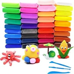 Eclet (Pack of 12) Air Dry Clay, Colorful Children Soft Clay, Creative Art Crafts, Gifts for Kids-Multi Color. Non-Toxic Modeling Magic Fluffy Foam Bouncing Clay Putty Kit for Kids with Tools .54-picture-32