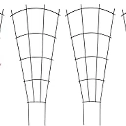 Acrylic Design Art 4 Pack 82cm / 32 inch Indoor Plant Trellis for Potted Plants Climbing, Outdoor Metal Garden Trellis Houseplants Flowers Vine Ivy,Fan Shape, Black-picture-20