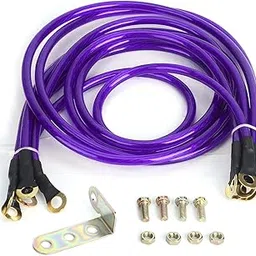 Ground Wire, Universal 5 Point Car Grounding Wire Strengthened Cable System Kit Modification()-picture-15