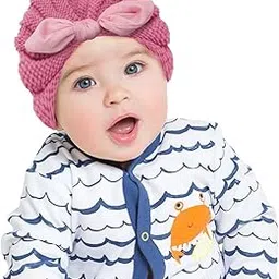 syga Baby Unisex Kids Winter Knitted Hat Newborn streachable RABIT Ears Warm Wool Baby Turban Cap 0-4 Years-picture-27