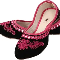 dfr Women Jutti Velvet Belle Juti Mojari Shoe image 1