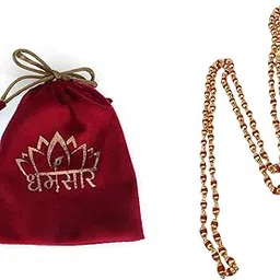 Dharmsaar Thin Rudraksha Mala For Women,Gold Plated Rudraksha Mala For Men Small Size,108 Beads Mala For Chanting Rudraksha Rosary Necklace,Gold Cap Natural Rudraksh Beads (पतली माला)-picture-37