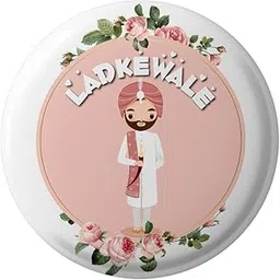 lastwave Wedding Collection Ladkewale Badges WDC-362 (Pack of 60, 58 mm)-picture-45