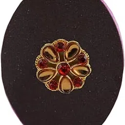 Handmade Fancy Stone stud Work Saree pin Brooch for Women Jewellery Latest Stylish Crystal Unisex Floral Shape Brooch for Women/Girls (sku-bro2711)-image-49