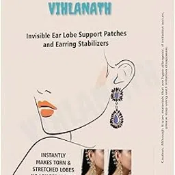 Invisible Ear Lobe Support for Earrings, Earlobe Tapes and Stickers, Earring Supporter for Heavy Earrings, Support Patches for Girls (Large-Pack of 30)-image-75