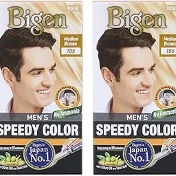 Bigen Men's Speedy Hair Color Medium Brown - 105 (Pack of 2)-picture-42