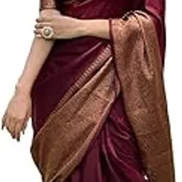 avantika fashion Woven Kanjivaram Soft Lichi Silk Embellished Banarasi Saree With Blouse Piece For Women-picture-11