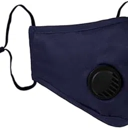 myaddiction 2xReusable Mouth Face Mask Cover w/Valve Anti Dust Haze Dark Blue-picture-33