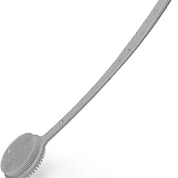 Silicone Back Scrubber for Shower, 17in Lengthen Long Handle Body Brush, Double Sided Shower Brush for Shower Exfoliating and Massage Can Produce Rich Foam, Long Handle Back Scrubber (GREY)-picture-27