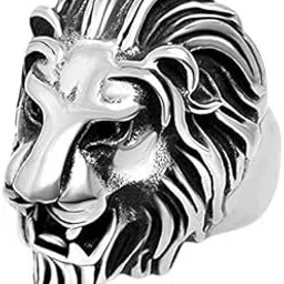 vien Original Stainless Steel King Lion Ring for Men and Boys Lion Head Ring-picture-13