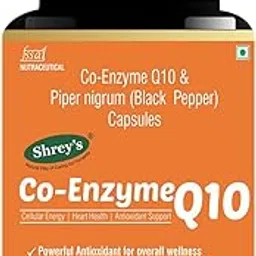 Shrey’s Coenzyme Q10 100mg with Piperine – 60 Veg Capsules | Supports Heart, Energy, Mitochondrial Health & Antioxidant Protection | High Absorption Formula-picture-29