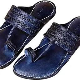 kalapuri Arthur Blue Kolhapuri Chappals : Elevate Your Look with Spectrum Classic-picture-11
