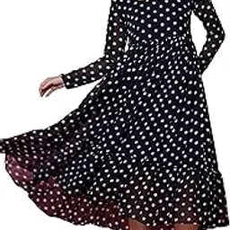 sheetal associates Women's Casual Regular Sleeves Crepe Printed Fit and Flare Dress-picture-15