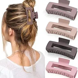 KERAIFF ZIL PROFESSIONAL Hair Claw Clips Big Clutcher Large Hair Clips For Women Large Jelly Clip Clutch Larger Size Hair Clip For Girls Hair Accessories For Long Thick Hair (4),Multi-image-5