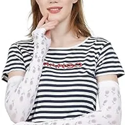 ogimi - ohh Give me Cotton Sun Protection Printed Long Arm Sleeves for Women | UV Protection Sleeves Perfect for Cycling, Driving, Running, Football & Outdoor Activities-picture-35