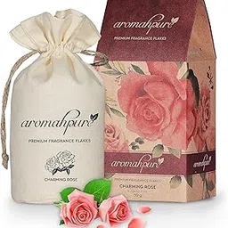 Aromahpure Premium Car Perfume Flakes - Charming Rose-�Bulgarian Rose �, Luxury Car Air Freshener made Organically with Essential Oil, Grains, and Flakes- 50Gms, Last Upto 30 days, IFRA certified-image-58
