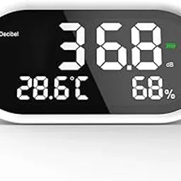 Digital Sound Level Meter: Accurate Noise, Temperature & Humidity Tester with Large LCD Display for Home, Workplace & Environmental Monitoring image 1