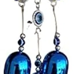 Revashree Craft World Batterfly with 3 Bells Blue Wall Hanging Evil Eye Wind Chimes for Home Décor Items for Living Room Entrance Balcony Garden for Positive Energy Protection Vastu-picture-49