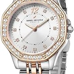 daniel hechter Paris Vendome Collection Analog Watch for Women with Crystal Studded Bezel, Crystal Accents and Stainless Steel Strap-picture-11