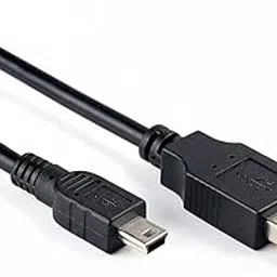 USB Data Transfer Cable Cord Compatible with Canon EOS 40D, 50D, 60D, 70D, 7D DSLR Cameras – Mini USB Sync & Charging Cord for PC & Mac-image-0