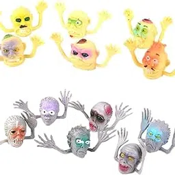 VELURA 12x Fright Head ABS Finger Puppets Party Toys|1 set of 5 dolls|Favors & Party Bag Fillers| Greeting Cards & Party Supply-picture-16