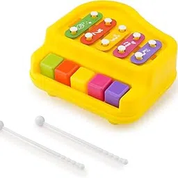 Arabiz Non Electronic Premium & Non-Toxic 2 in 1 Big Musical Piano and Xylophone Toy with Colorful Keys & 2 Mallets for Babies/Girls/Boys/Kids/Gifts (Battery Not Required) Samll Size (Yellow)-picture-24