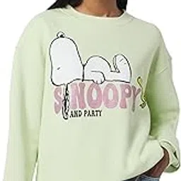 free authority Peanuts Printed Relaxed Fit Sweatshirt for Women-picture-37