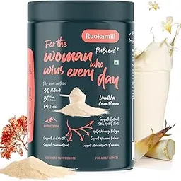ProBlend⁺ Women’s Nutrition Mix | 30 Nutrients, 14g Protein, Plant Collagen, Hyaluronic acid, Biotin | Supports Hormonal Balance, Skin, Hair, & Gut Health | Diabetic-Friendly | No Bloating (825g, Vanilla Creme)-image-20