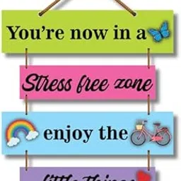 Art Monk You r now in a stress free zone wall hanging item for Living Room | Bedroom | Home Decor | Gifts | Quotes Decor Item | Wall Art For Hall | Mdf Wall Decoration-picture-14