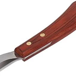 Stainless Steel Hoof Knife with Wooden Handle, Right-Handed Hoof Knife Double-Edged Hoof Knife Professional Farrier Tool for Horse, Cow & Goat Hoof Trimming, Shoeing & Grooming. (A)-picture-18