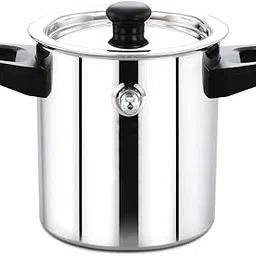 Fortuna Kitchenware 5-Star 1 Litre Stainless Steel Milk Boiler | Milk Cooker with Whistle | Milk Pot with Lid | Stainless Steel, Induction Bottom (1 Litre)-image-0