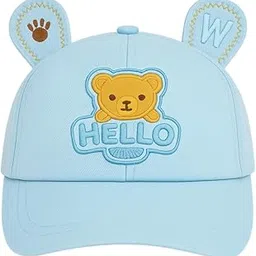 dtr creation Honest Bear Cap for Kids | Soft Cotton Adjustable Cap with Cute Ears | Lightweight & Breathable Sun Protection Hat for Baby Boys & Girls-picture-28