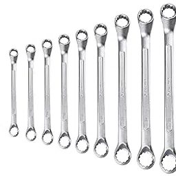 Eastman Bi-Hexagonal Ring Spanners -Shallow Offset - Crv Set Of 12 Pcs, Kit-07-120Sd,Automotive Spanner Kit Chrome Vanadium Steel, Chrome Plated Ideal For Mechanical Work and Automotive Work (E-2007) image 1