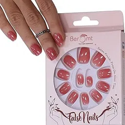 Beromt false nail press on nail set of full fake nails beautiful matte finish acrylic nail for women professional short square - BFN360PSN-image-24
