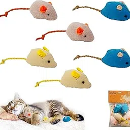 RoverPets Cat Mice Toy 6-Pack Plush -Filled Mice Toys for Indoor Cats - Realistic Design-picture-63